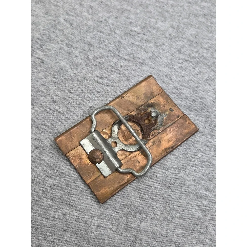 Handmade Copper Pressed Arrowhead Tree Navajo Belt Buckle Rare